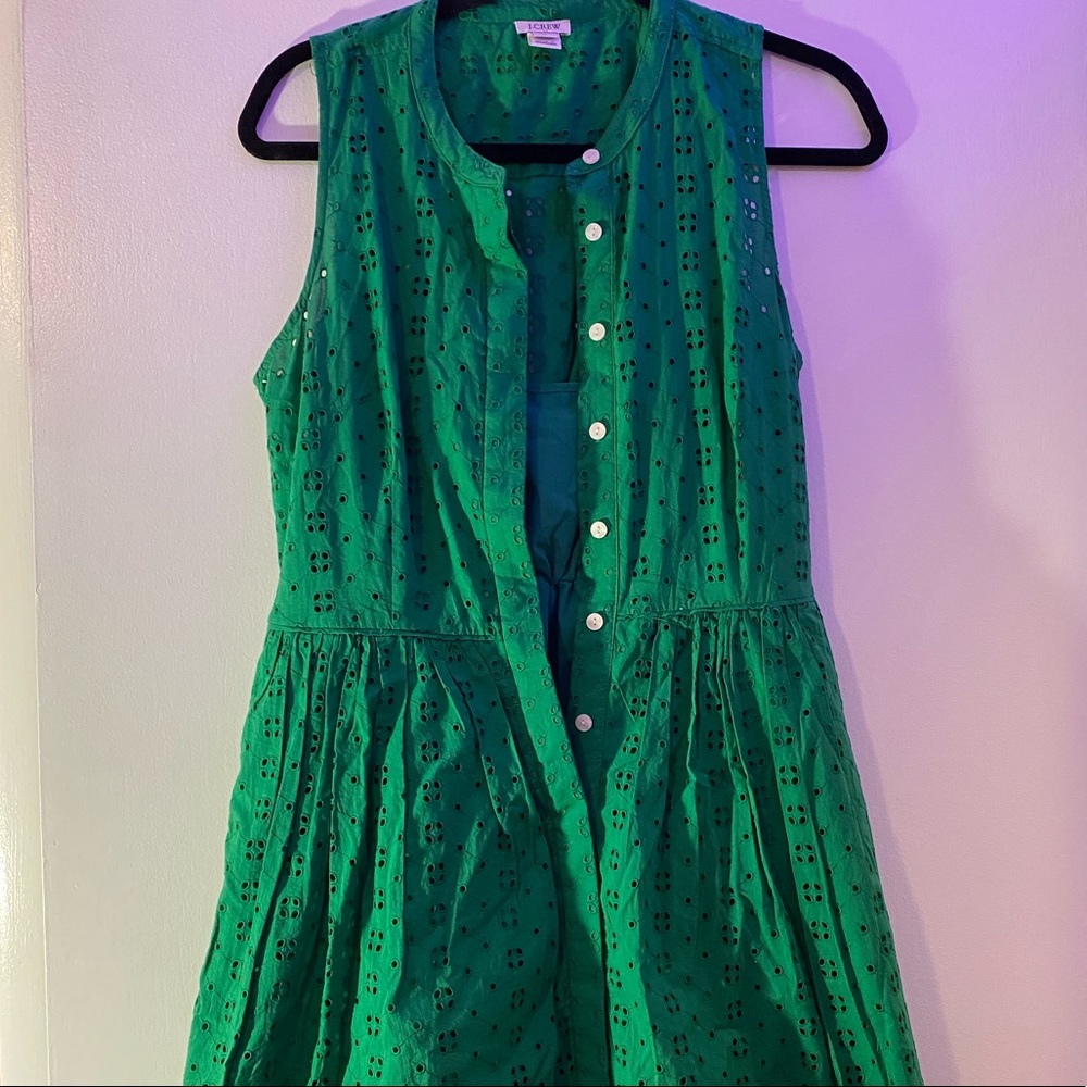 Green J.Crew dress quality material super cute